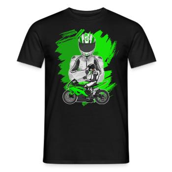 Motorcycle Lifestyle / Motorcycle / Motorcycle biker - Men's T-Shirt - black - Front - AI Model Male 178 light (178cm)