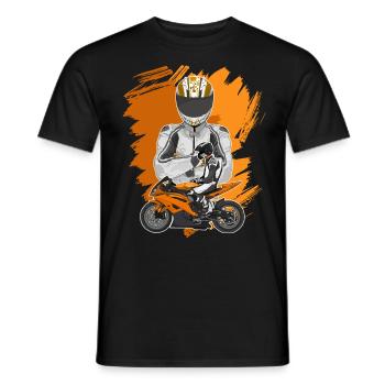Moto Lifestyle / Moto / Moto motard - T-shirt homme - noir - Devant - AI Model Male 178 light (178cm)