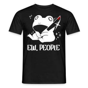Ew People Frog Lover Cottagecore - Männer T-Shirt - Schwarz - Vorne - AI Model Male 178 light (178cm)