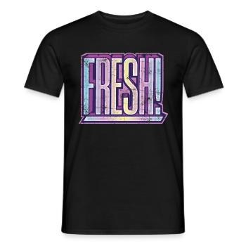 Cool saying Fresh - Men's T-Shirt - black - Front - AI Model Male 178 light (178cm)