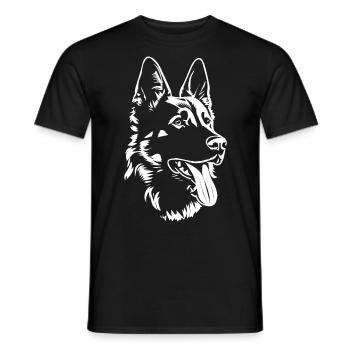 Deutscher Schäferhund Silhouette Schäferhunde - Männer T-Shirt - Schwarz - Vorne - AI Model Male 178 light (178cm)