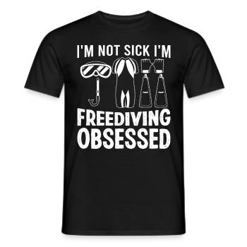 Freediving Obsessed Freediver Apnea Diving Dive - Männer T-Shirt - Schwarz - Vorne - AI Model Male 178 light (178cm)