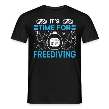 Temps d’apnée en apnée en apnée - T-shirt homme - noir - Devant - AI Model Male 178 light (178cm)
