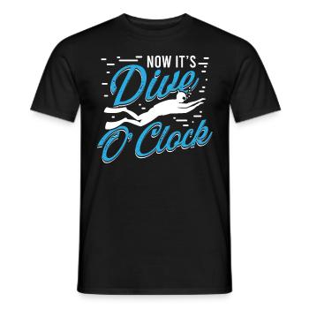 Freediving Dive Oclock Freediver Apnea Diving Dive - Männer T-Shirt - Schwarz - Vorne - AI Model Male 178 light (178cm)