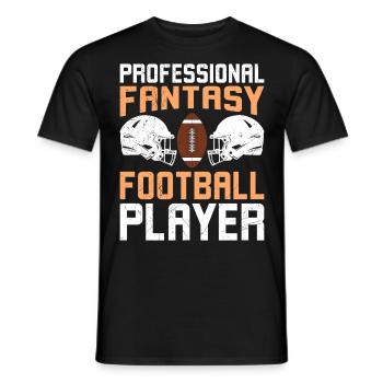 Professional Fantasy Football Player - Men's T-Shirt - black - Front - AI Model Male 178 light (178cm)