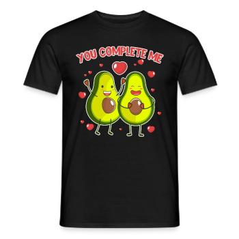 Ehepaar Liebespaar Avocado Liebe Valentinstag - Männer T-Shirt - Schwarz - Vorne - AI Model Male 178 light (178cm)