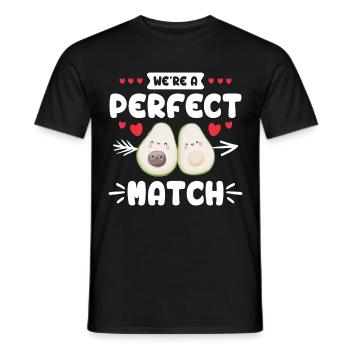 Nous sommes un couple parfait Chers végétaliens - T-shirt homme - noir - Devant - AI Model Male 178 light (178cm)