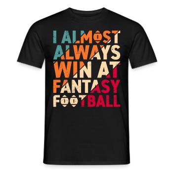 Je gagne presque toujours au football Fantasy - T-shirt homme - noir - Devant - AI Model Male 178 light (178cm)