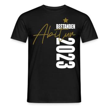 Abitur bestanden 2023 - Männer T-Shirt - Schwarz - Vorne - AI Model Male 178 light (178cm)
