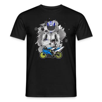 Motorcycle Lifestyle / Motorcycle / Motorcycle biker - Men's T-Shirt - black - Front - AI Model Male 178 light (178cm)