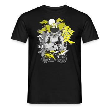 Motorcycle Lifestyle / Motorcycle / Motorcycle biker - Men's T-Shirt - black - Front - AI Model Male 178 light (178cm)