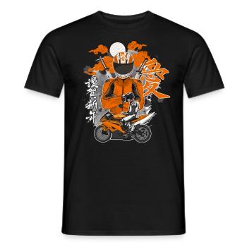 Motorcycle Lifestyle / Motorcycle / Motorcycle biker - Men's T-Shirt - black - Front - AI Model Male 178 light (178cm)