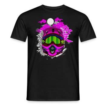 Motocross / Enduro / Freestyle mx / Dirtbike retro - Men's T-Shirt - black - Front - AI Model Male 178 light (178cm)