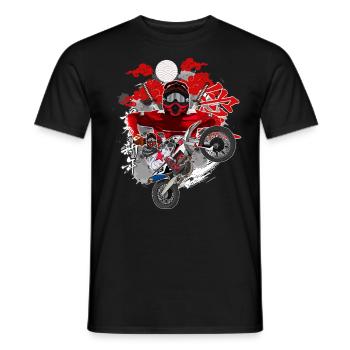 Motocross / Enduro / Freestyle mx / Dirtbike retro - Men's T-Shirt - black - Front - AI Model Male 178 light (178cm)