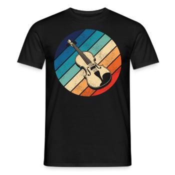 Violon Violoniste Rétro Vintage - T-shirt homme - noir - Devant - AI Model Male 178 light (178cm)