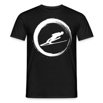 Sporty Hobby Leidenschaft Skispringen - Männer T-Shirt - Schwarz - Vorne - AI Model Male 178 light (178cm)