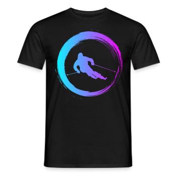 Sporty Hobby Leidenschaft Skifahren - Männer T-Shirt - Schwarz - Vorne - AI Model Male 178 light (178cm)