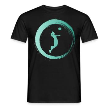 Sporty Hobby Leidenschaft Volleyball - Männer T-Shirt - Schwarz - Vorne - AI Model Male 178 light (178cm)