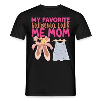 Ballerina Ballerina Balletto - T-shirt uomo - nero - Fronte - AI Model Male 178 light (178cm)