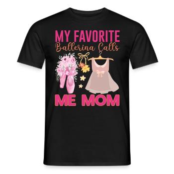 Ballerina Ballerina Balletto - T-shirt uomo - nero - Fronte - AI Model Male 178 light (178cm)
