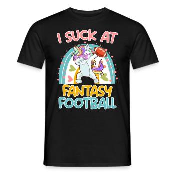 Fantasy Football Loser I suck at Fantasy Football - Men's T-Shirt - black - Front - AI Model Male 178 light (178cm)