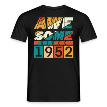 1952 Anniversaire Né Année de naissance millésime - T-shirt homme - noir - Devant - AI Model Male 178 light (178cm)