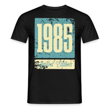 1985 Anniversaire de naissance Année de naissance - T-shirt homme - noir - Devant - AI Model Male 178 light (178cm)