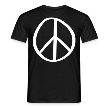 Signe de la Paix Dessin de la Paix Croquis blanc - T-shirt homme - noir - Devant - AI Model Male 178 light (178cm)