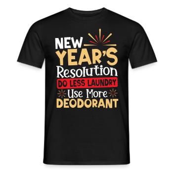 New Year's Resolution New Year's Day New Years - Männer T-Shirt - Schwarz - Vorne - AI Model Male 178 light (178cm)