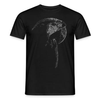 Macaw Lines Art - Men's T-Shirt - black - Front - AI Model Male 178 light (178cm)