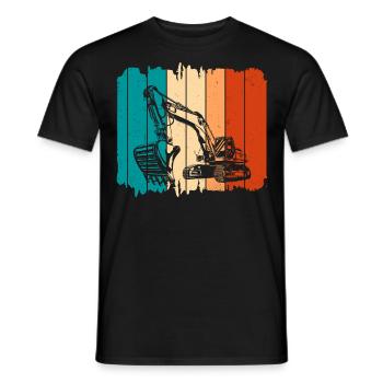 Excavator - Men's T-Shirt - black - Front - AI Model Male 178 light (178cm)
