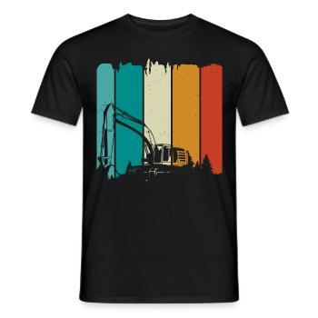 Excavator - Men's T-Shirt - black - Front - AI Model Male 178 light (178cm)
