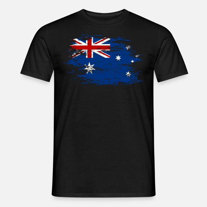Drapeau de l’Australie utilisé - T-shirt homme - noir
