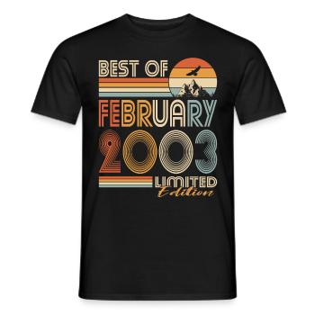 20. Geburtstag Jahrgang 2003 Best of 2003 - Männer T-Shirt - Schwarz - Vorne - AI Model Male 178 light (178cm)