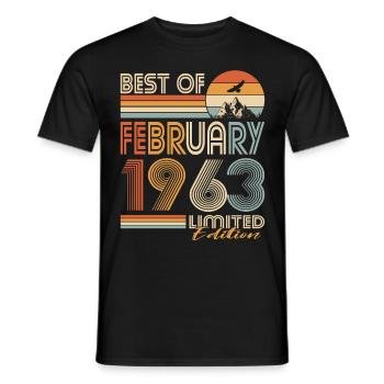 60. Geburtstag Jahrgang 1963 Best of 1963 - Männer T-Shirt - Schwarz - Vorne - AI Model Male 178 light (178cm)