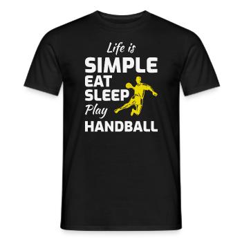 Handball Joueur Sport Équipe Handballeur - T-shirt homme - noir - Devant - AI Model Male 178 light (178cm)
