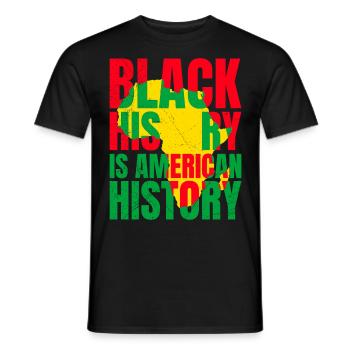 Black History American History History Africa - Men's T-Shirt - black - Front - AI Model Male 178 light (178cm)