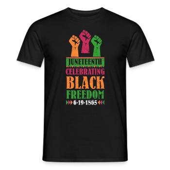 Juneteenth Freedom Black History America Africa - T-shirt homme - noir - Devant - AI Model Male 178 light (178cm)
