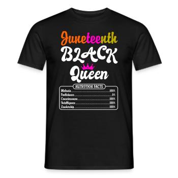 Juneteenth Black Queen Afrikanische Frau - Männer T-Shirt - Schwarz - Vorne - AI Model Male 178 light (178cm)