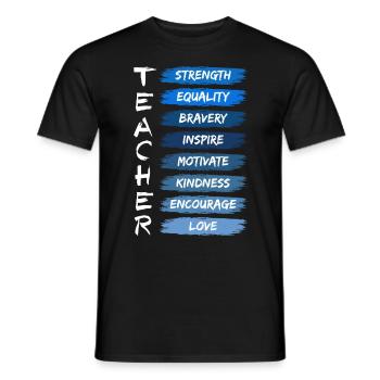 Teacher History Black History Africa - Men's T-Shirt - black - Front - AI Model Male 178 light (178cm)
