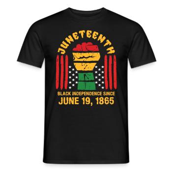 Juneteenth 1865 Black History USA Afrika - Männer T-Shirt - Schwarz - Vorne - AI Model Male 178 light (178cm)