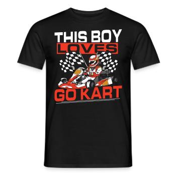 Ce garçon adore Go Kart Go-Kart Racing - T-shirt homme - noir - Devant - AI Model Male 178 light (178cm)