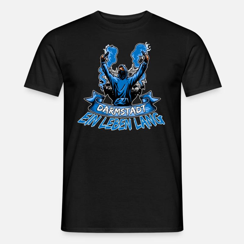 Darmstadt ein Leben lang - Männer T-Shirt - Schwarz