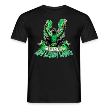 Bremen ein Leben lang - Männer T-Shirt - Schwarz - Vorne - AI Model Male 178 light (178cm)