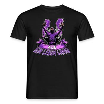 Aue ein Leben lang - Männer T-Shirt - Schwarz - Vorne - AI Model Male 178 light (178cm)