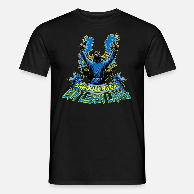 Braunschweig ein Leben lang - Männer T-Shirt - Schwarz