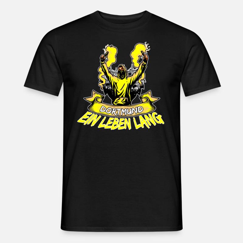 Dortmund ein Leben lang - Männer T-Shirt - Schwarz