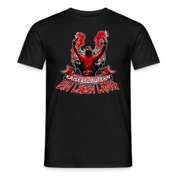 Kaiserslautern ein Leben lang - Männer T-Shirt - Schwarz - Vorne - AI Model Male 178 light (178cm)