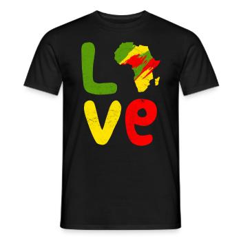Afrique Amour Afrique Amour Afrique - T-shirt homme - noir - Devant - AI Model Male 178 light (178cm)