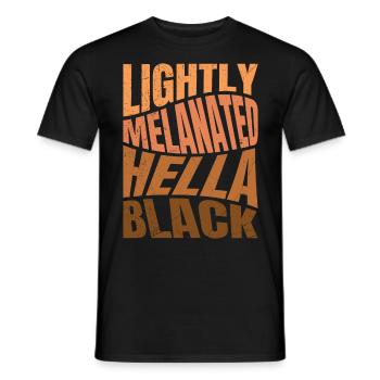 Mélanine peau foncée et fière Afrique - T-shirt homme - noir - Devant - AI Model Male 178 light (178cm)